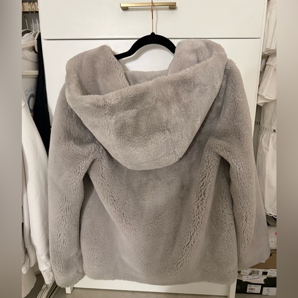 BCBGMAXAZRIA faux fur hooded coat - Picture 6 of 7